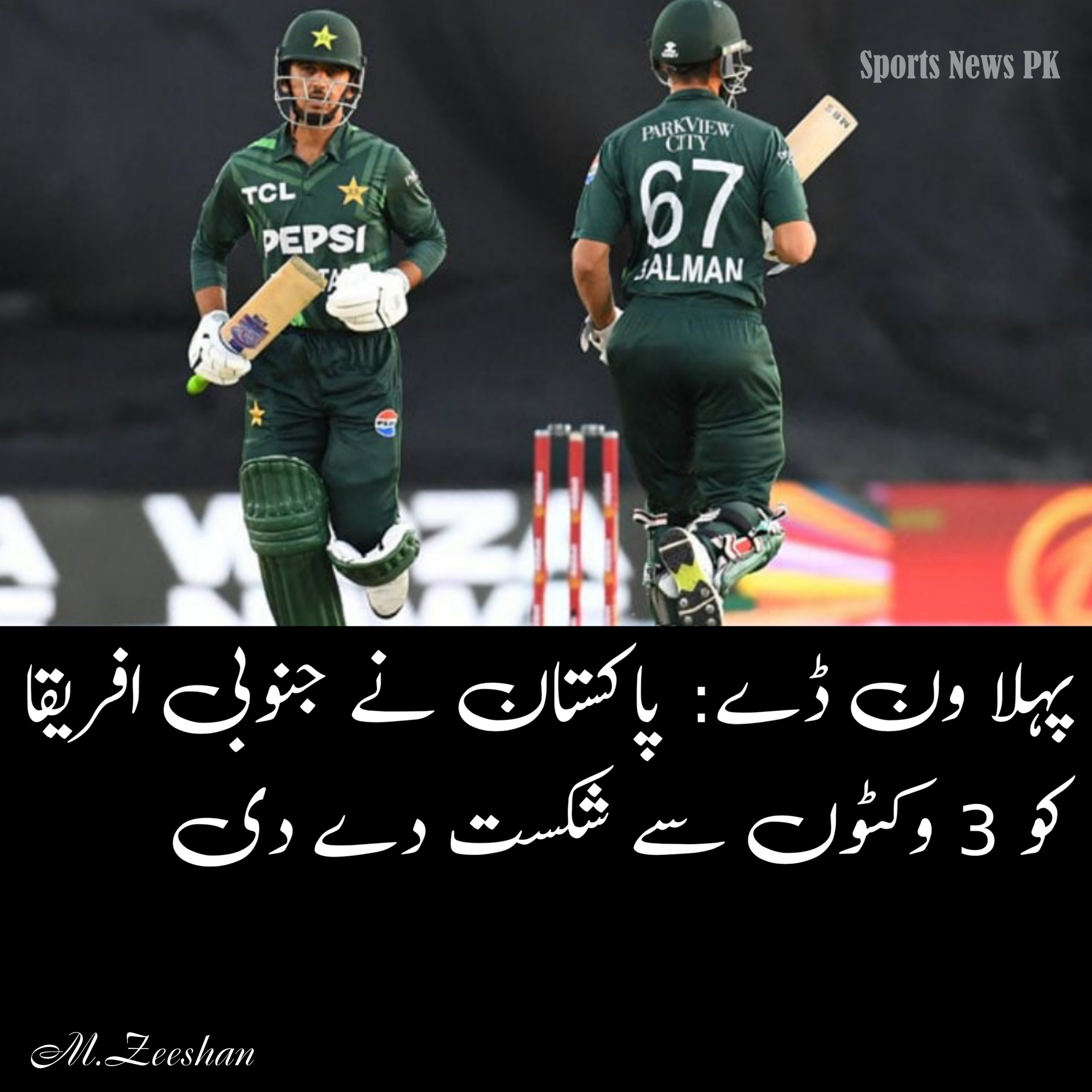 پہلا ون ڈے: پاکستان کی سنسنی خیز مقابلے میں جنوبی افریقا پر 3 وکٹوں سے فتح